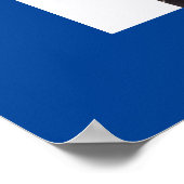 Anpassbare Foto- und Texttiefe Blau Poster (Ecke)