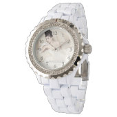 Anpassbare Foto Watch_with number Armbanduhr (Schrägansicht)