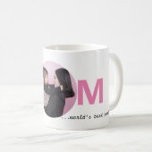 Anpassbare Foto-WeltBeste Mama-Rosa Kaffeetasse (VorderseiteRechts)