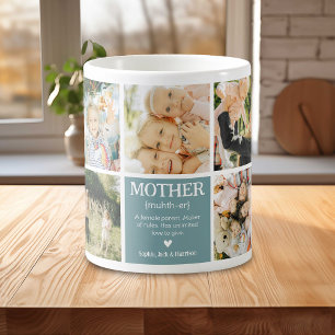 Anpassbare Fotocollage Mutter Definition Kaffeetasse