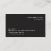 Anpassbare Fotografie-Portfolio Visitenkarte (Rückseite)