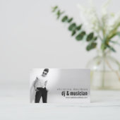 Anpassbare Fotokarte für DJs, Bands, Musiker Visitenkarte (Stehend Vorderseite)