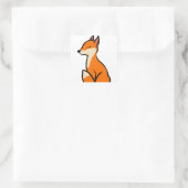 Anpassbare Fox-Aufkleber Quadratischer Aufkleber (Tasche)