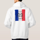 Anpassbare Frankreich-Flagge-Fußball-Personalisier Hoodie (Rückseite)