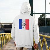 Anpassbare Frankreich-Flagge-Fußball-Personalisier Hoodie