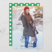 Anpassbare Freude Weihnachten Grüne Polka Dot Back (Vorne/Hinten)