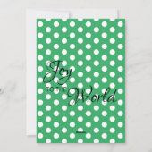 Anpassbare Freude Weihnachten Grüne Polka Dot Back (Rückseite)