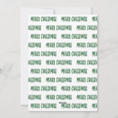 Anpassbare frohe Weihnachten in grüner Schrift (Rückseite)