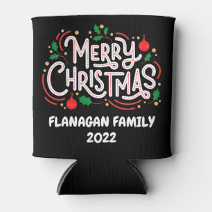 Anpassbare frohe Weihnachtscreme kann kühler. Dosenkühler