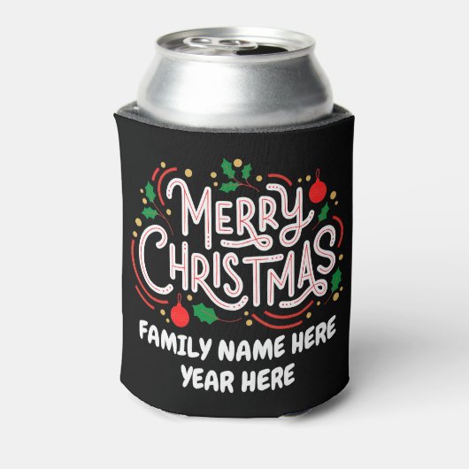 Anpassbare frohe Weihnachtscreme kann kühler. Dosenkühler (Kanne Rückseite)