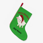 Anpassbare frohe Weihnachtslamme Kleiner Weihnachtsstrumpf (Vorderansicht (hängend))