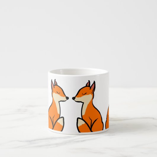 Anpassbare Füchse Espressotasse (Vorderseite)