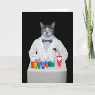 Anpassbare Funny Cat/Kitty DR. LIEBE Feiertagskarte