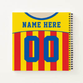 Anpassbare Fußball Fußball-Jersey-Notebook Notizblock