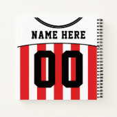 Anpassbare Fußball Fußball-Jersey-Notebook Notizblock (Rückseite)