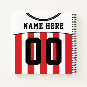 Anpassbare Fußball Fußball-Jersey-Notebook Notizblock