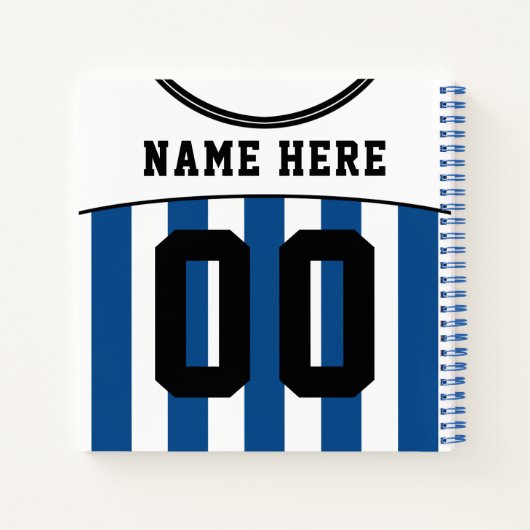 Anpassbare Fußball Fußball-Jersey-Notebook Notizbuch (Rückseite)