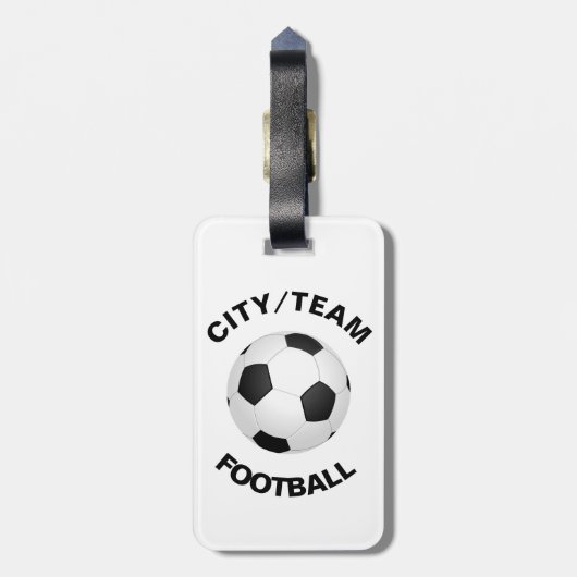 Anpassbare Fußball Gepäckanhänger (Rückseite vertikal)
