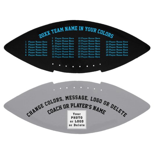 Anpassbare Fußball, IHRE FARBEN, LOGO und TEXT Football (Paneele)