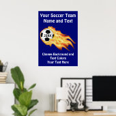Anpassbare Fußball-Plakate, FARBEN, TEXT Poster (Heimbüro)