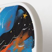 Anpassbare galaxisch Inspiriert kosmische Abstrakt Pickleball Schläger (Linke Seite)