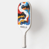 Anpassbare galaxisch Inspiriert kosmische Abstrakt Pickleball Schläger (Links)