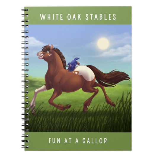 Anpassbare Galloping Appaloosa Pferd Notizblock (Vorderseite)