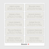 Anpassbare Gästeschriften für Hochzeiten Aufkleber (Blatt)