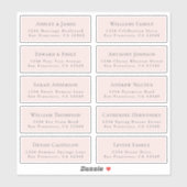 Anpassbare Gästeschriften für Hochzeiten Aufkleber (Blatt)