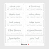 Anpassbare Gästeschriften für Hochzeiten Aufkleber (Blatt)