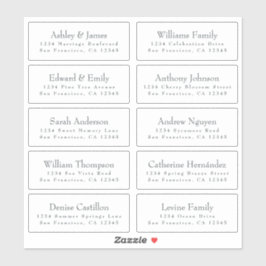 Anpassbare Gästeschriften für Hochzeiten Aufkleber