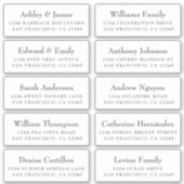 Anpassbare Gästeschriften für Hochzeiten Aufkleber (Vorderseite)