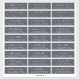 Anpassbare Gästeschriften für Hochzeiten Aufkleber