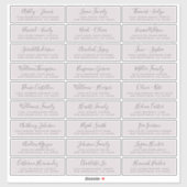 Anpassbare Gästeschriften für Hochzeiten Aufkleber (Blatt)