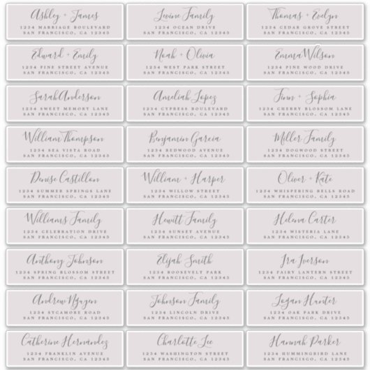 Anpassbare Gästeschriften für Hochzeiten Aufkleber (Vorderseite)