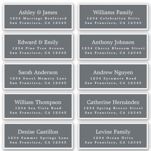 Anpassbare Gästeschriften für Hochzeiten Aufkleber (Vorderseite)