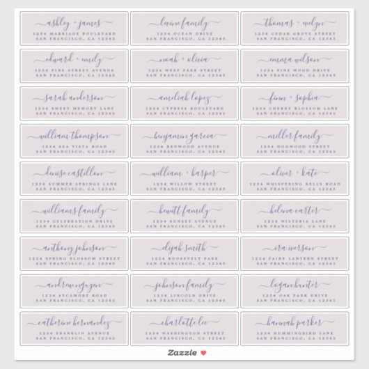 Anpassbare Gästeschriften für Hochzeiten Aufkleber (Blatt)