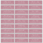 Anpassbare Gästeschriften für Hochzeiten Aufkleber (Vorderseite)