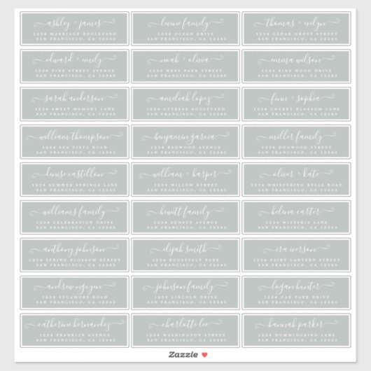 Anpassbare Gästeschriften für Hochzeiten Aufkleber (Blatt)