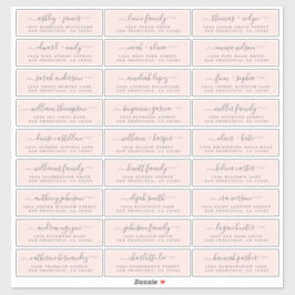 Anpassbare Gästeschriften für Hochzeiten Aufkleber