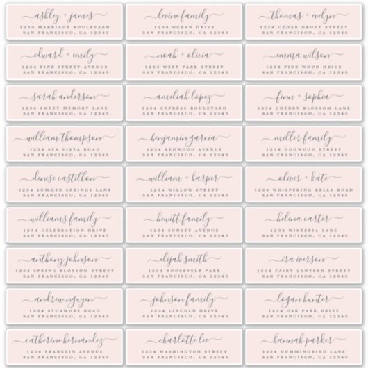 Anpassbare Gästeschriften für Hochzeiten Aufkleber (Vorderseite)