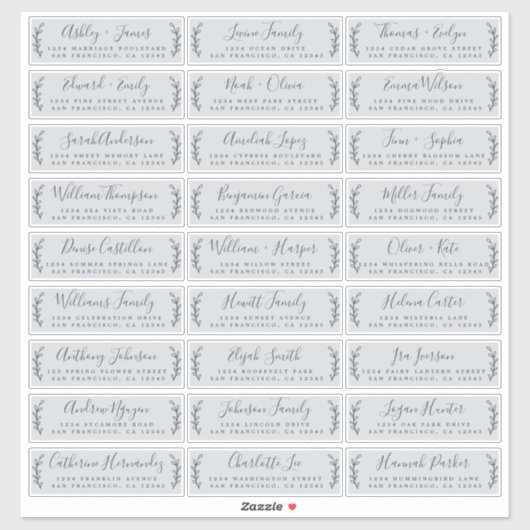 Anpassbare Gästeschriften für Hochzeiten Aufkleber (Blatt)