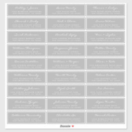 Anpassbare Gästeschriften für Hochzeiten Aufkleber