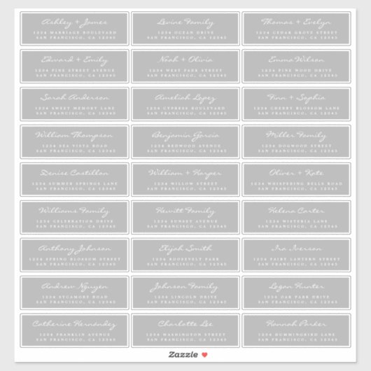 Anpassbare Gästeschriften für Hochzeiten Aufkleber (Blatt)