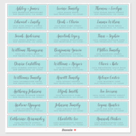 Anpassbare Gästeschriften für Hochzeiten Aufkleber