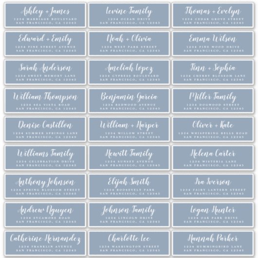 Anpassbare Gästeschriften für Hochzeiten Aufkleber (Vorderseite)