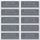 Anpassbare Gästeschriften für Hochzeiten Aufkleber (Vorderseite)