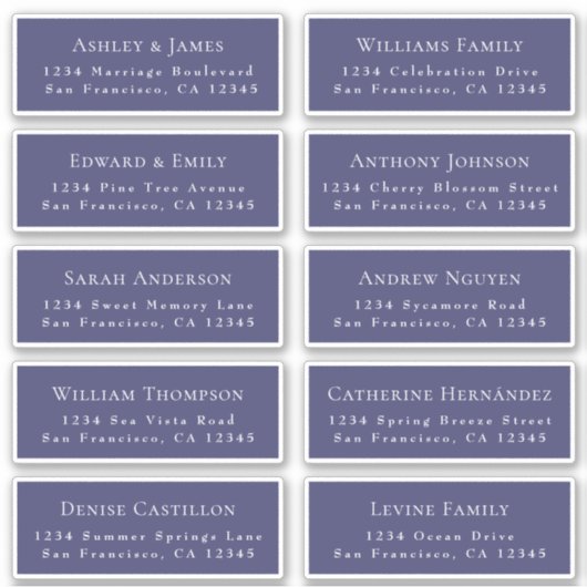 Anpassbare Gästeschriften für Hochzeiten Aufkleber (Vorderseite)