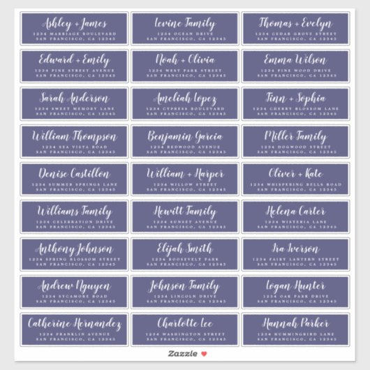 Anpassbare Gästeschriften für Hochzeiten Aufkleber (Blatt)