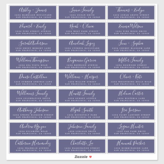 Anpassbare Gästeschriften für Hochzeiten Aufkleber (Blatt)